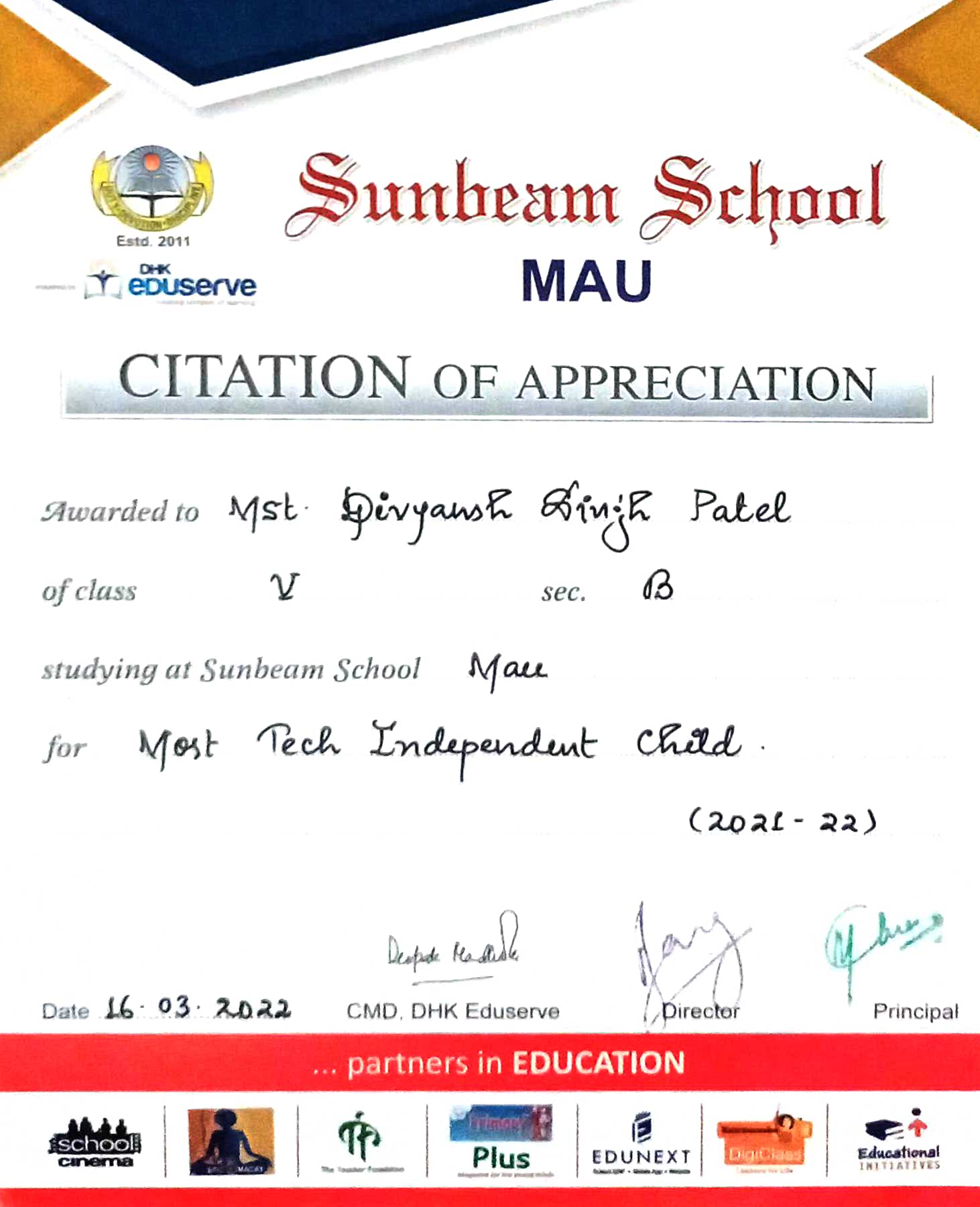 Most Tech Independent Child certificate